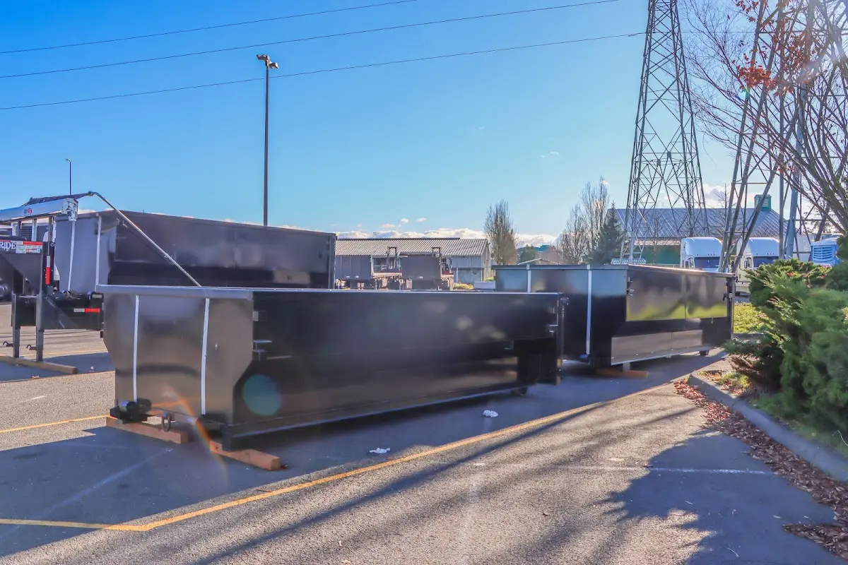 Roll-off dumpster ready for waste disposal at job site for Residential Dumpster Rental in Babylon
